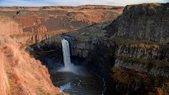 Landscapes nature Mountains waterfalls