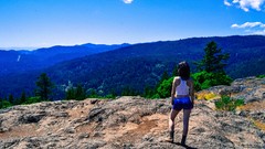 Landscapes nature Mountains woman