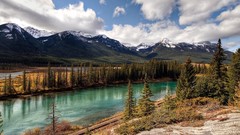 Landscapes nature national park railway banff national park 