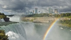 Landscapes nature Niagara Falls waterfalls rainbows