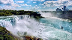 Landscapes nature Niagara Falls waterfalls USA new york city
