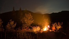 Landscapes nature night fire