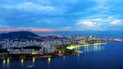 Landscapes nature night lights evening globe Rio de Janeiro 