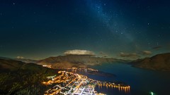 Landscapes nature night lights Milky Way cityscapes skyscapes