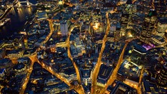 Landscapes nature night London England aerial view