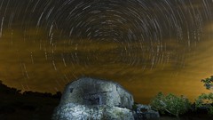 Landscapes nature night Stars abandoned buildings long exposure 