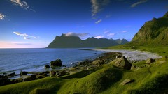 Landscapes nature Norway Beaches lofoten