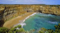 Landscapes nature ocean Australia cliffs Victoria Australia