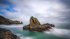 Landscapes nature ocean cloud sunlight