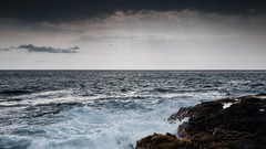 Landscapes nature ocean coast storm Hawaii