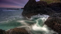 Landscapes nature ocean rocks