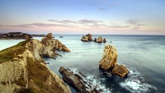 Landscapes nature ocean rocks Beaches