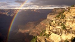 Landscapes nature rainbows Grand