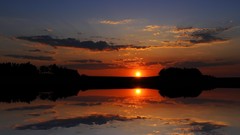 Landscapes nature reflections sunset