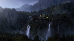 Landscapes nature Rivendell artwork the lord of the rings