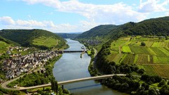 Landscapes nature rivers valleys towns