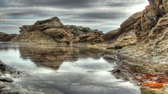 Landscapes nature rocks reflections