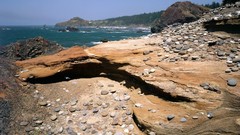 Landscapes nature rocks shore