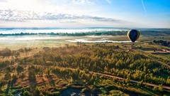 Landscapes nature sky horizon Balloons forests