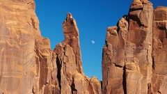 Landscapes nature sky moon crack rocks