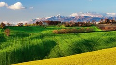 Landscapes nature sky spring Italy fields