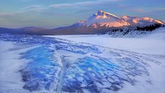 Landscapes nature snow Holidays happy