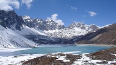 Landscapes nature snow lakes