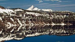 Landscapes nature snow lakes