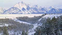 Landscapes nature snow landscapes