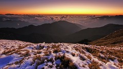 Landscapes nature snow Mountains