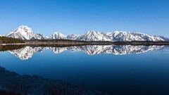 Landscapes nature snow Mountains calm Wyoming lakes reflections 