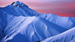 Landscapes nature snow Mountains clouds