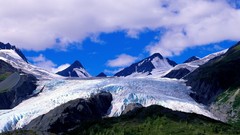 Landscapes nature snow Mountains clouds