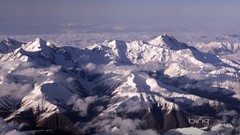 Landscapes nature snow Mountains clouds