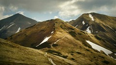 Landscapes nature snow Mountains clouds hills