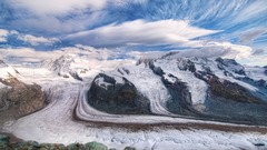 Landscapes nature snow Mountains clouds switzerland skies 