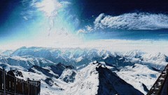 Landscapes nature snow Mountains peace