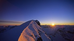 Landscapes nature snow sun Mountains