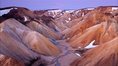 Landscapes nature snow water blue Mountains dawn rivers