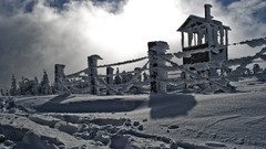 Landscapes nature snow winter