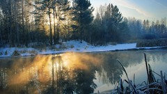 Landscapes nature snow winter