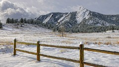 Landscapes nature snow winter