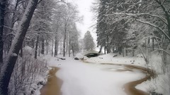 Landscapes nature snow winter fortress