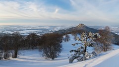 Landscapes nature snow winter germany Castles forests