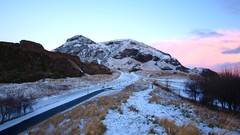 Landscapes nature snow winter hills Scotland fields HDR 