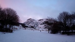 Landscapes nature snow winter hills Scotland fields HDR 