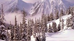 Landscapes nature snow winter Mountains