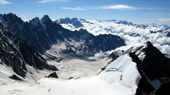 Landscapes nature snow winter Mountains clouds scenic skyscapes 