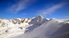 Landscapes nature snow winter Mountains outdoors skies blue 