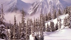 Landscapes nature snow winter Mountains shadows
